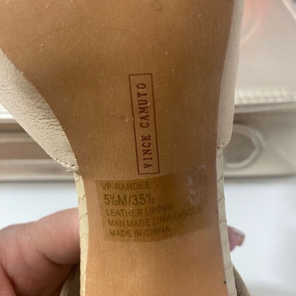 Vince Camuto Women's Beige Strappy Heels - Picture 7 of 7